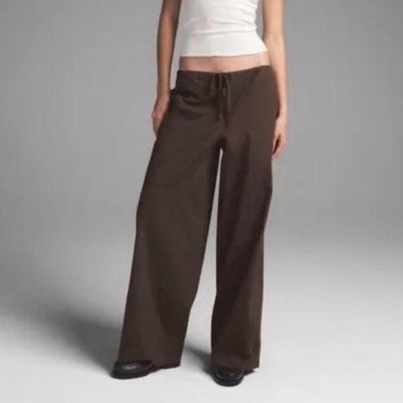 SKIMS Pants - SKIMS Cotton Poplin Pants | Washed Dark Sepia | M | NWT